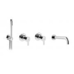 Система скрытого монтажа для ванны Bruma Leaf на 2 потока Set 167 120 1 CR-DoubleB, Chrome