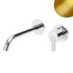 Внешняя часть смесителя для раковины скрытого монтажа Leaf Sunrise (излив 200 мм)