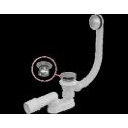 Сифон для ванны AlcaPlast , Click-Clack (металл), с системой очистки снаружи