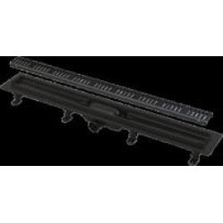 Водоотводящий желоб  с решеткой, черный матовый