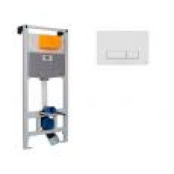 Инсталляция для унитаза OLI120 099949 + клавиша смыва Narrow белая 152939