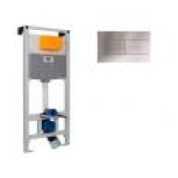 Инсталляция для унитаза OLI120 099949 + клавиша смыва Slim хром мат. 659046