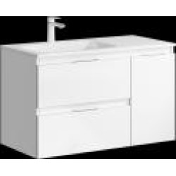 Подвесная тумба левая Aqwella Accent 91.4x54.3x44.5 см (ШxВxГ) Белый