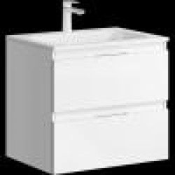 Комплект подвесной тумбы Aqwella Accent 62x45 см, белый с умывальником Малага 615