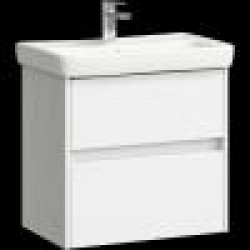 Комплект подвесной тумбы Aqwella City 60x38 см, дерево светлое с умывальником Мини 60