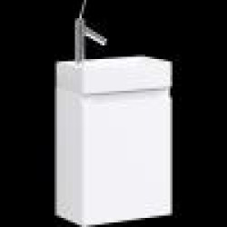 Комплект подвесной тумбы Aqwella Leon 40x22 см, белый с умывальником UNAM 220 (не становится донный клапан)