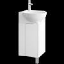 Комплект напольной тумбы Aqwella Porto 35.5x66x35.5 см, белый с умывальником Дельта