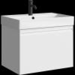 Комплект подвесной тумбы Aqwella Pure 66x47 см, белый с умывальником Вилис 66