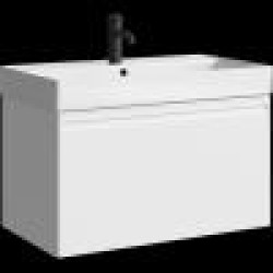 Комплект подвесной тумбы Aqwella Pure 81x47 см, белый с умывальником Вилис 81