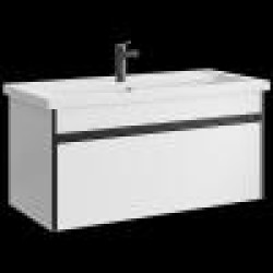 Комплект подвесной тумбы Aqwella Urban 101x46 см, ,белый  с умывальником Фостер 101