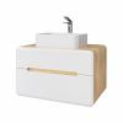 Тумба Raval Solare 80x53 см подвесная Дуб Мавелла голд/Белый