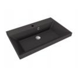 Раковина Астория 600, цвет - антрацит, литьевой мрамор