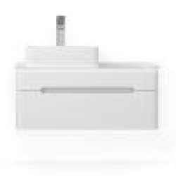 Тумба Jorno Shine 90x50 подвесная белая, с подсветкой